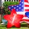 Glitzhome® 6ft. Lighted Patriotic American Inflatable Stars Décor
